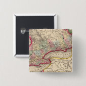 Ontario Map door Mitchell Vierkante Button 5,1 Cm (Voorkant /achterkant)