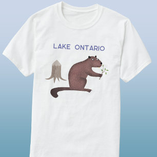 Ontario-meer bever t-shirt