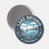 Ontario-meer Canada Magneet (Voorkant / Achterkant)