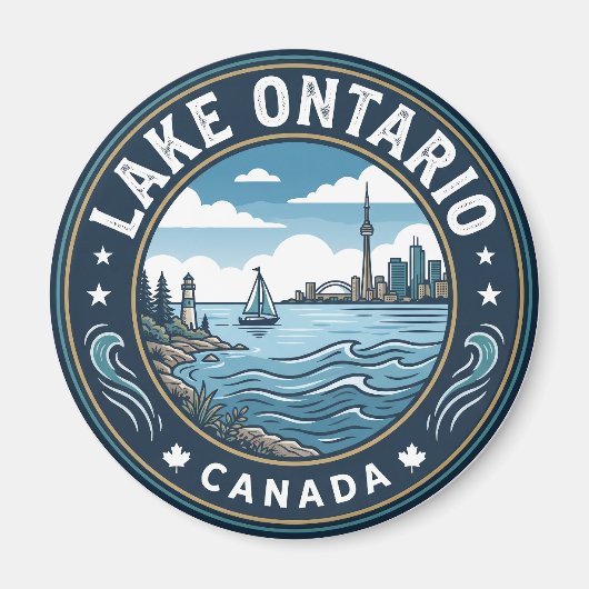 Ontario-meer Canada Magneet (Voorkant)