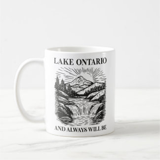 Ontario-meer en zal altijd vintage meerleven zijn koffiemok