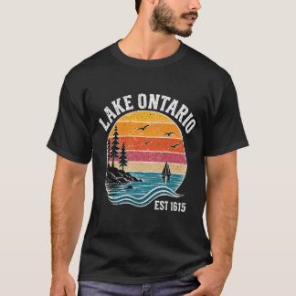 Ontario Meer Est 1615 Retro Vintage T-shirt