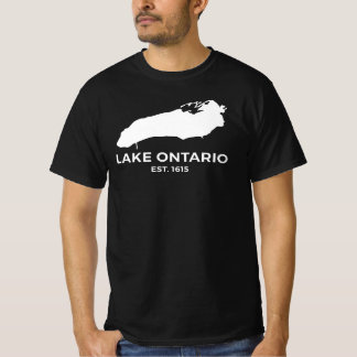 Ontario-meer kaart Grote Meren Minimaal Canadees T-shirt