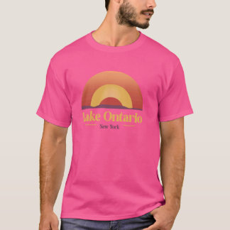 Ontario Meer New York Buiten Activiteiten Vintage T-shirt