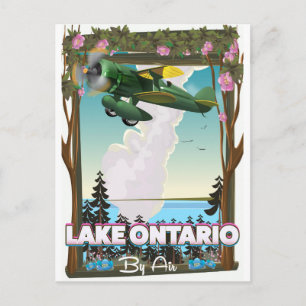 Ontario Meer Noord-Amerikaanse vluchtposter Briefkaart