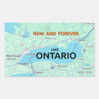 Ontario-meer rechthoekige sticker