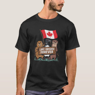 Ontario Meer Voor Altijd Dieren Vlag Grappig Anti T-shirt