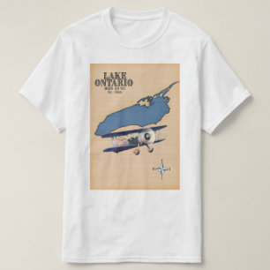 Ontario-meer VS Canada kaart T-shirt