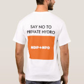 Ontario NDP Mannen T Shirt (Achterkant)
