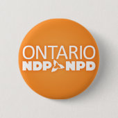 Ontario NDP Pin Ronde Button 5,7 Cm (Voorkant)