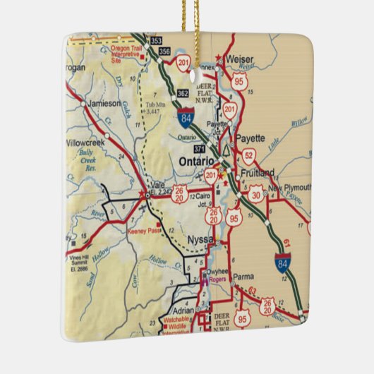 Ontario of  kaart keramisch ornament (Rechts)
