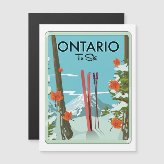 Ontario om te skiën (Voorkant / Achterkant)