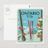 Ontario om te skiën briefkaart (Voorkant / Achterkant)