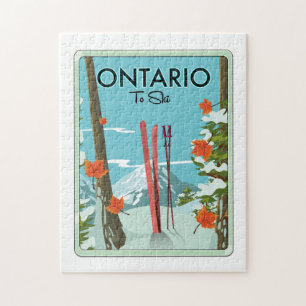 Ontario om te skiën legpuzzel