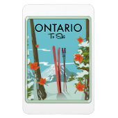 Ontario om te skiën magneet (Verticaal)