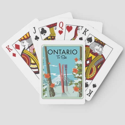 Ontario om te skiën pokerkaarten (Achterkant)