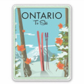 Ontario om te skiën sticker (Voorkant)