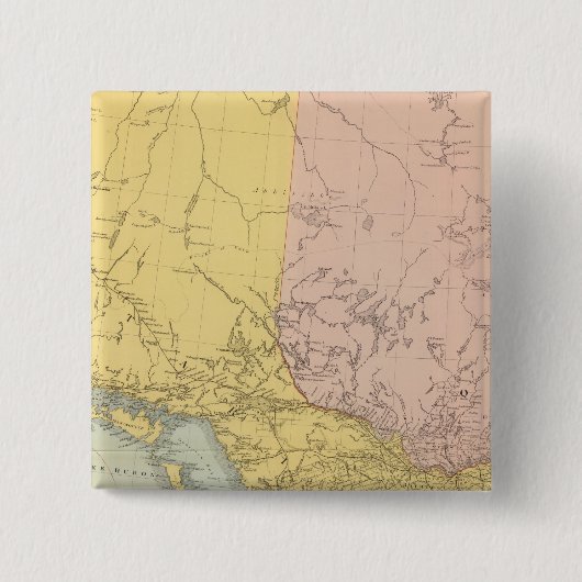 Ontario, Quebec Vierkante Button 5,1 Cm (Voorkant)