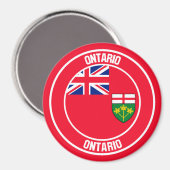 Ontario Round Emblem Magneet (Voorkant / Achterkant)