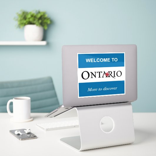 Ontario Sticker (Laptop op bureau)