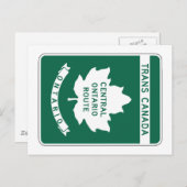 Ontario, Trans-Canada Highway Sign Briefkaart (Voorkant / Achterkant)
