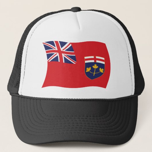 Ontario Vlag Hoed Trucker Pet (Voorkant)