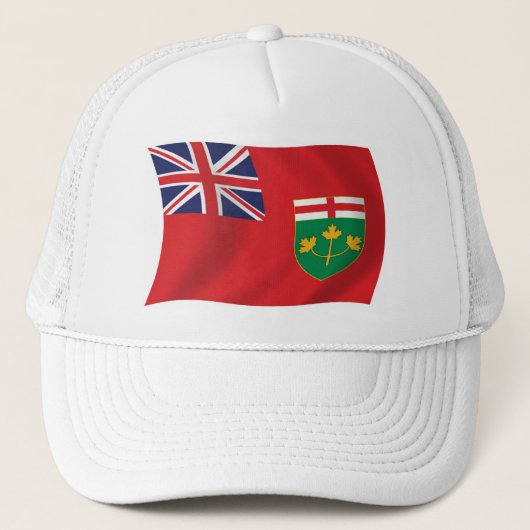 Ontario Vlag Hoed Trucker Pet (Voorkant)