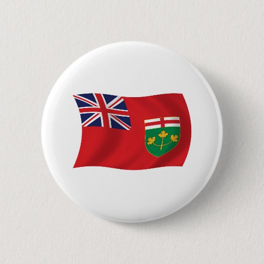 Ontario Vlag Knop Ronde Button 5,7 Cm (Voorkant)