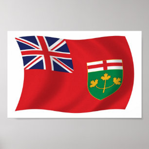 Ontario Vlag Poster Print