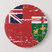  ONTARIO-vlag Ronde Button 4,0 Cm (Voorkant)