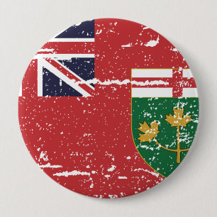 ONTARIO-vlag Ronde Button 4,0 Cm