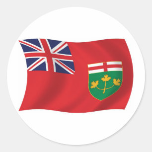 Ontario Vlagsticker Ronde Sticker