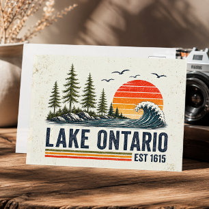 Ontariomeer Vintage Grote Meren Meer Leven Briefkaart