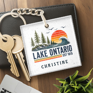 Ontariomeer Vintage Grote Meren Meer Leven Sleutelhanger