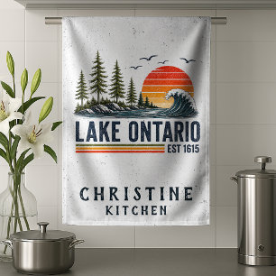 Ontariomeer Vintage Grote Meren Meer Leven Theedoek