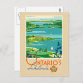 Ontario's Lakelands Canada Travel Briefkaart (Voorkant / Achterkant)