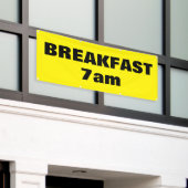 Ontbijt aangepast geel bedrijf buitenshuis  spandoek (Buitenkant Gebouw)