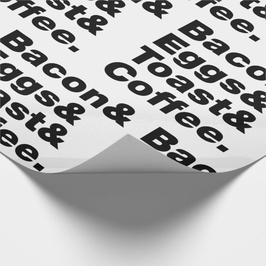 Ontbijt (Bacon & Eggs & Toast & Coffee) Cadeaupapier (Hoek)