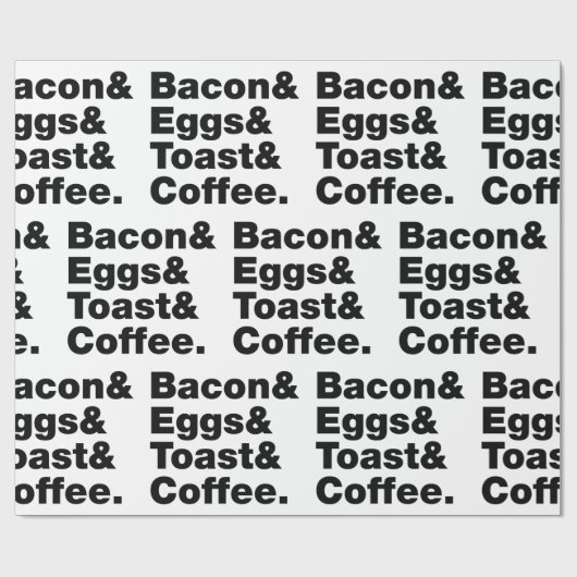Ontbijt (Bacon & Eggs & Toast & Coffee) Cadeaupapier (Vlak)