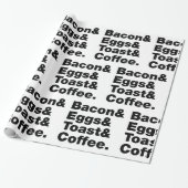 Ontbijt (Bacon & Eggs & Toast & Coffee) Cadeaupapier (Uitgerold)