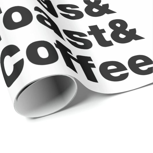 Ontbijt (Bacon & Eggs & Toast & Coffee) Cadeaupapier (Rol Hoek)