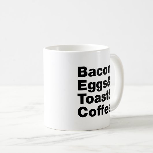 Ontbijt (Bacon & Eggs & Toast & Coffee) Koffiemok (Voorkant rechts)