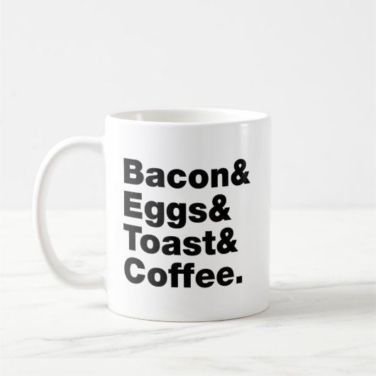 Ontbijt (Bacon & Eggs & Toast & Coffee) Koffiemok (Links)