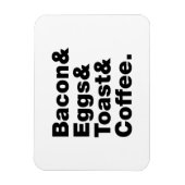 Ontbijt (Bacon & Eggs & Toast & Coffee) Magneet (Verticaal)