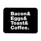 Ontbijt (Bacon & Eggs & Toast & Coffee) Magneet (Horizontaal)