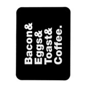 Ontbijt (Bacon & Eggs & Toast & Coffee) Magneet (Verticaal)