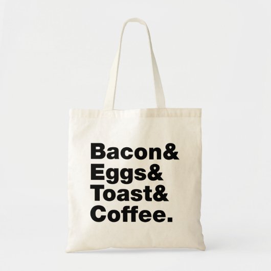 Ontbijt (Bacon & Eggs & Toast & Coffee) Tote Bag (Voorkant)