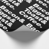 Ontbijt (Bacon & Eggs & Toast & Coffee) Wrappin Cadeaupapier (Hoek)
