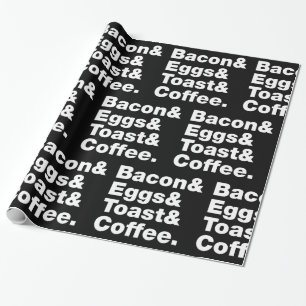 Ontbijt (Bacon & Eggs & Toast & Coffee) Wrappin Cadeaupapier