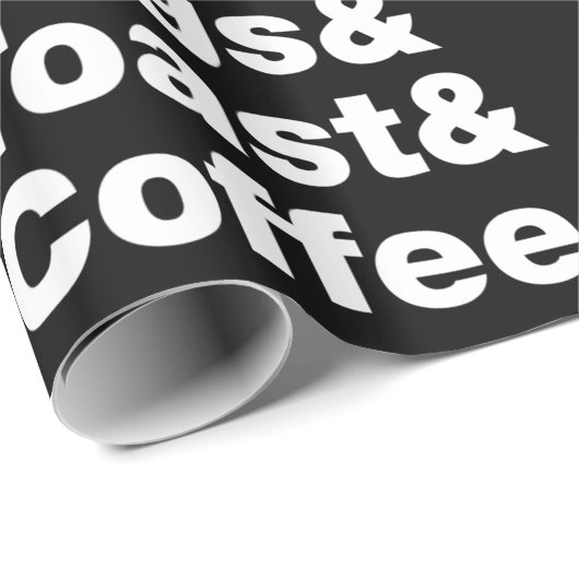 Ontbijt (Bacon & Eggs & Toast & Coffee) Wrappin Cadeaupapier (Rol Hoek)